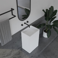 Раковина отдельностоящая ABBER Stein AS2503-H белая матовая - Gidratop.ru изображение