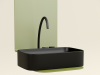 Умывальник чаша накладная прямоугольная (цвет Черный Матовый) Element 605x380x122мм - Gidratop.ru изображение