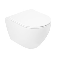 Комплект 4 в 1 Унитаз подвесной Cezares STYLUS CZR-513-TH-R с сиденьем CZR2316SC + Система инсталляции для унитазов BelBagno BB026 с кнопкой смыва BB051CR - Gidratop.ru изображение