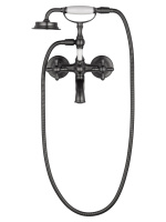 Смеситель для ванны с душем WONZON & WOGHAND RETRO, Темный графит (WW-88639020-BGM) - Gidratop.ru изображение