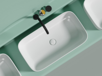 Умывальник чаша накладная прямоугольная (цвет Белый Матовый) Element 705x380x150мм - Gidratop.ru изображение