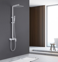 Душевая стойка ABBER Daheim AF8220WL без излива, белая матовая - Gidratop.ru изображение