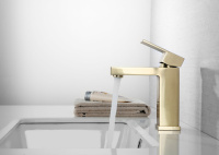 Смеситель ABBER Daheim AF8210G для раковины, золото матовое - Gidratop.ru изображение