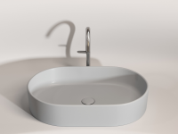 Умывальник чаша накладная овальная (цвет Серый Матовый) Element 608x385x122мм - Gidratop.ru изображение