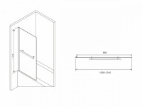 Шторка на ванну ABBER Immer Offen AG70100B - Gidratop.ru изображение