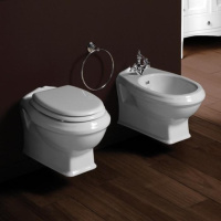 Унитаз подвесной 37х51см, безободковый "Rimless", цвет белый - Gidratop.ru изображение