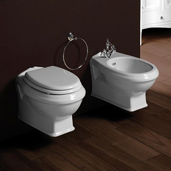 Унитаз подвесной 37х51см, безободковый "Rimless", цвет белый