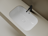 Раковина встраиваемая снизу Ceramicanova Era,  c отверстием слива - перелива, 610x405x190мм, белый, арт.CN15007 - Gidratop.ru изображение