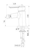 Смеситель для биде WONZON & WOGHAND BAROQUE, Хром (WW-195001-CR) - Gidratop.ru изображение