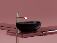 Умывальник чаша накладная овальная (цвет Черный Матовый) Element 502x363x145мм - Gidratop.ru изображение