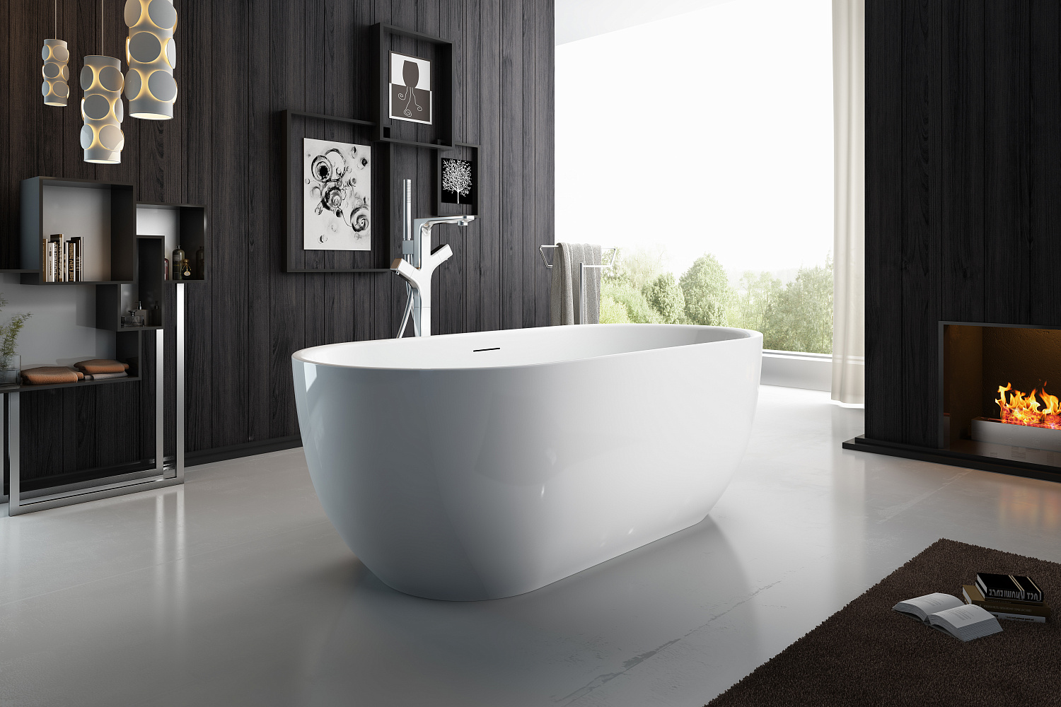 Акриловая ванна BELBAGNO BB70-1500-800