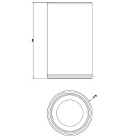 GESSI 316 стакан настольный, цвет: белый/brushed black metal pvd - Gidratop.ru изображение