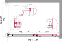 Душевой уголок BelBagno ACQUA-AH-1-150/90-C-Cr - Gidratop.ru изображение