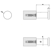 GESSI 316 крючок настенный, цвет: Black XL - Gidratop.ru изображение