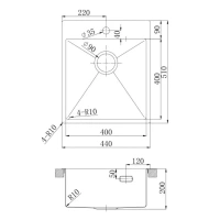 Кухонная мойка Lemark Janga 440 9932104, 44 см, PVD-покрытие, нержавеющая сталь, черный матовый - Gidratop.ru изображение
