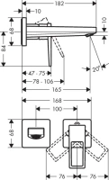 Смеситель Hansgrohe Metropol 74525000 165 для раковины, хром - Gidratop.ru изображение