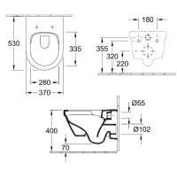 Подвесной безободковый унитаз Villeroy&Boch Architectura, крышка микролифт, белый, 4694 HR01 - Gidratop.ru изображение