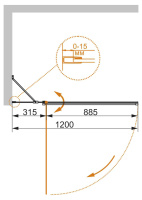 Душевая шторка на ванну CEZARES ECO-O-V-11-120/140-C-Cr - Gidratop.ru изображение