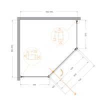 Душевой уголок CEZARES ECO-O-P-1-100-C-Cr - Gidratop.ru изображение