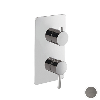 Newform X-STEEL 316 Наружная часть встр. душ.с переключателем,  на 2 выхода, цвет: INOX