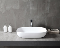 Раковина накладная ABBER Stein AS2620 белая матовая - Gidratop.ru изображение