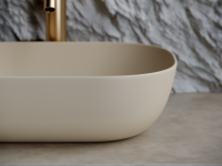 Умывальник чаша накладная прямоугольная (цвет Капучино Матовый) Element 455x325x135мм - Gidratop.ru изображение