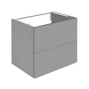 Тумба под раковину Keuco Plan 32963290000, 80 см, подвесная, 2 ящика, цвет инокс матовый петроль