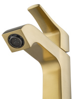 Смеситель для раковины WONZON & WOGHAND FLEX, Брашированное золото (WW-88018072-BG) - Gidratop.ru изображение