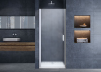 Душевая дверь Alpha VDP-3AL850MT , хром, стекло текстурное - Gidratop.ru изображение