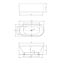 Ванна акриловая Vincea VBT-402-1700L, 1700*800*580, цвет белый, левая, слив-перелив в комплекте - Gidratop.ru изображение