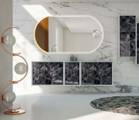 Зеркало с увеличительным зеркалом, со встроенной LED подстветкой, системой Антизапотевания, риверсивное 45030, 1200х800 - Gidratop.ru изображение