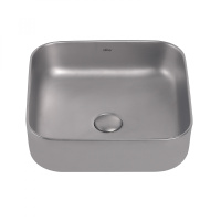 Раковина накладная ABBER Rechteck AC2211MS серебро матовое - Gidratop.ru изображение