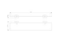 Стеклянная полка для ванной WONZON & WOGHAND GRAFFITY, Темный графит (WW-9327-BGM) - Gidratop.ru изображение
