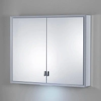 Зеркальный шкаф Keuco Royal Lumos 14303172301, 90 см, с подсветкой, алюминий серебристый анодированный/белое лакированное стекло - Gidratop.ru изображение