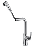 Смеситель для кухни с выдвижным изливом WONZON & WOGHAND, Хром (WW-88439008A-CR) - Gidratop.ru изображение