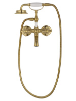 Смеситель для ванны с душем WONZON & WOGHAND RETRO, Брашированное золото (WW-88639020- BG) - Gidratop.ru изображение