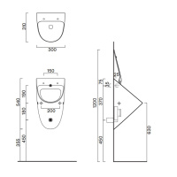 Catalano Comfort Писсуар 54x30 с отв. для крышки, цвет белый глянцевый - Gidratop.ru изображение