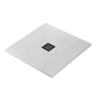 Душевой поддон из искусственного мрамора в комплекте с сифоном BelBagno UNO TRAY-MR-UNO-A-90-35-W-NO - Gidratop.ru изображение