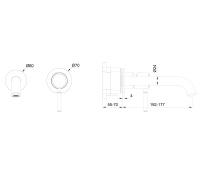Смеситель для раковины встраиваемый WONZON & WOGHAND TOR, Розовое золото (WW-88869073-RG) - Gidratop.ru изображение