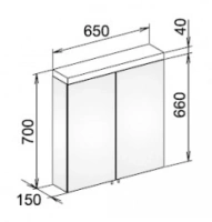 Зеркало-шкаф Keuco Royal Reflex New 24202 171301 65x70x15 см с двойной подсветкой - Gidratop.ru изображение