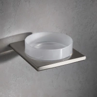 Чаша хрустальная для мелочей Keuco Edition 400 11549059000, держатель никель шлифованный - Gidratop.ru изображение