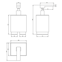 GESSI  INVERSO ACCESSORIES дозатор для жидкого мыла настольный белый, цвет: Brass Brushed PVD - Gidratop.ru изображение