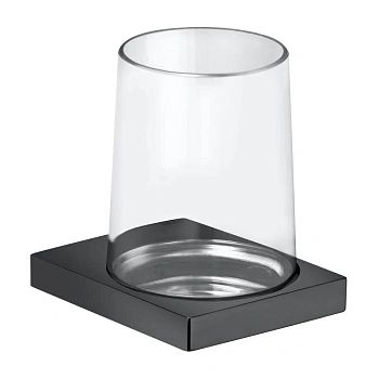 Стакан для щеток Keuco Edition 11 11150139000, держатель хром черный шлифованный