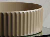 Умывальник чаша накладная круглая (цвет Капучино Матовый) Element 360x360x115мм - Gidratop.ru изображение