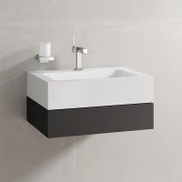 Тумба с раковиной Keuco Edition 300 39611390100, с раковиной, 65 см, цвет антрацит - Gidratop.ru изображение