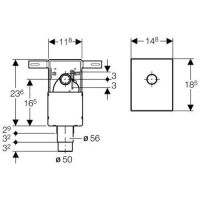 Сифон Geberit Uniflex 151.120.21.1 для раковины, внутристенный, хром - Gidratop.ru изображение