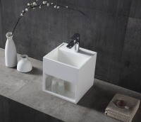 Тумба с раковиной ABBER Stein AS2639 подвесная, белая матовая - Gidratop.ru изображение