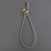 Смеситель ABBER Wasser Kreis AF8125G с гигиеническим душем, золото матовое - Gidratop.ru изображение