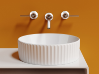 Умывальник чаша накладная круглая Element 360x360x115мм - Gidratop.ru изображение