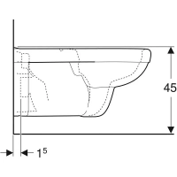 Подвесной унитаз Geberit Renova Comfort 208560000 Square, безободковый, белый - Gidratop.ru изображение